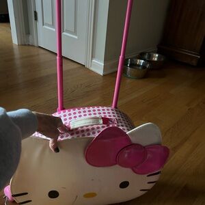 Hello Kitty Pink and White Polka Dot Rolling Bag